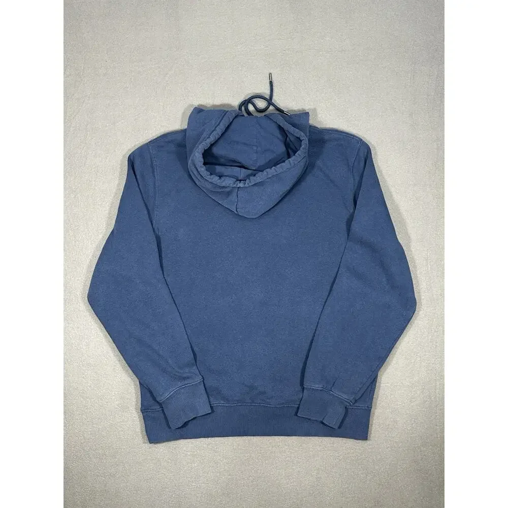 Men’s The North Face Hoodie Size M Blue Large Logo Pullover Sweatshirt